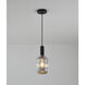 Canada 1 Light 5 inch Black and Antique Gold Pendant Ceiling Light